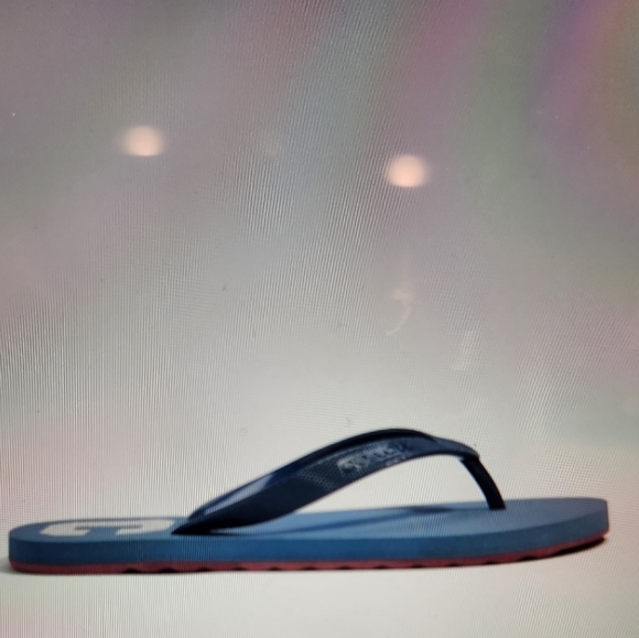 COACH Zak Varsity Flip Flop in Denim Blue/ Red - Picture 5 of 8